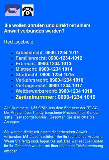 Rechtsberatung am Telefon zum Bussgeldkatalog